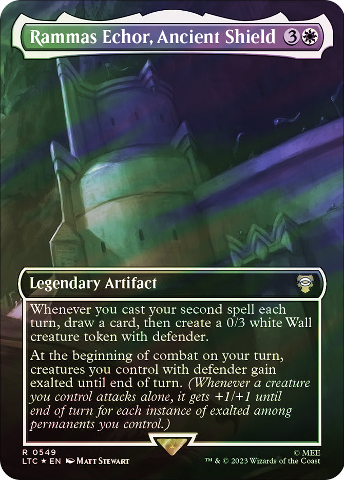 Rammas Echor, Ancient Shield (Borderless) (Surge Foil) - Commander: The Lord of the Rings: Tales of Middle-earth (LTC)