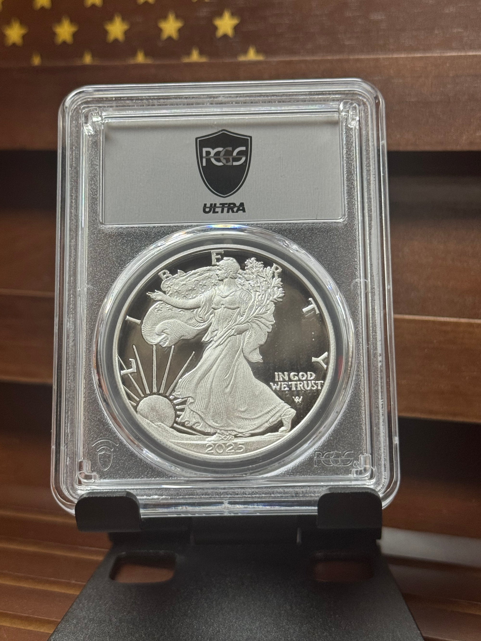 2025‑W Proof Silver Eagle – PCGS PR70 DCAM – Privy Power "Ultra Silver" Label