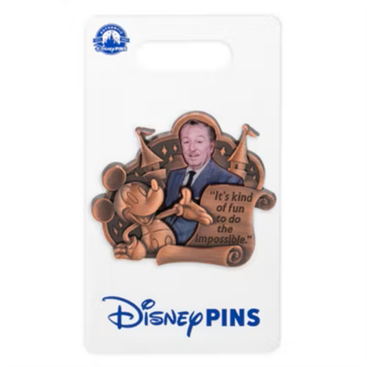 Disney Pin - Walt Disney and Mickey Mouse - Kind of Fun to do the Impossible
