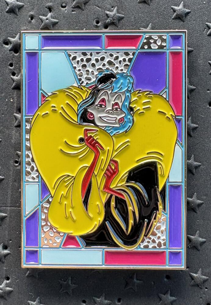 Black Light Disney Cruella Pin