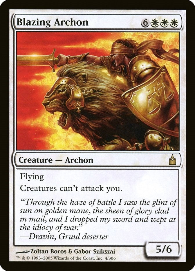 Blazing Archon (4) (RAV)