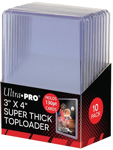 Ultra Pro Top Loaders - 3x4 Super Thick 130pt Pack