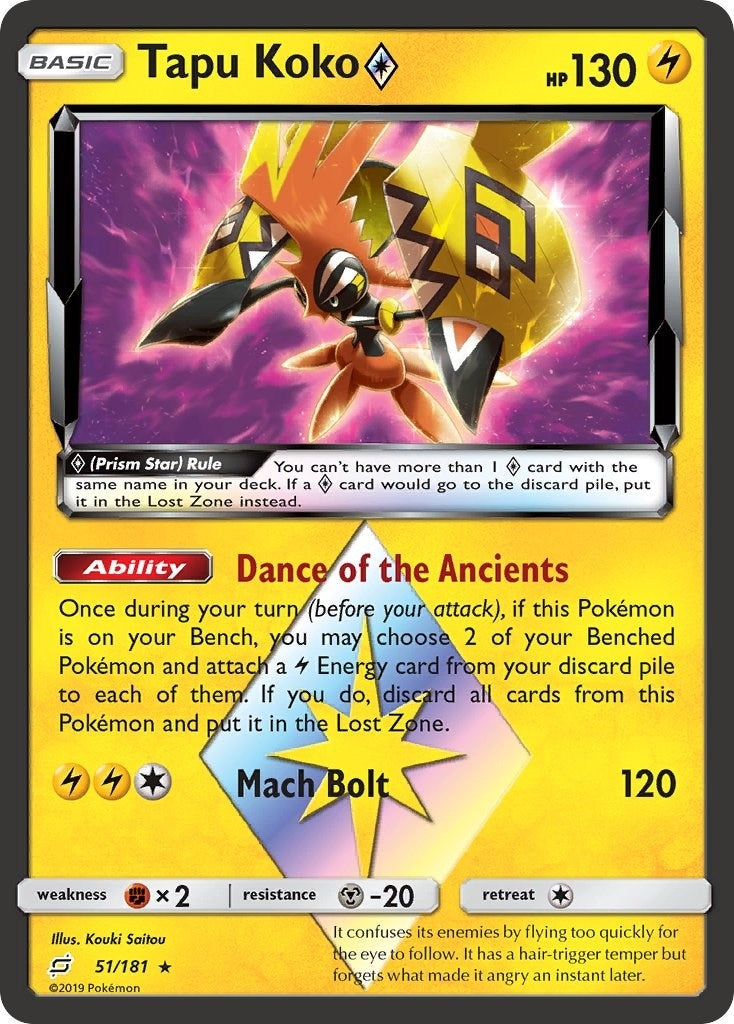 Tapu Koko Prism Star (51/181) (SM9)