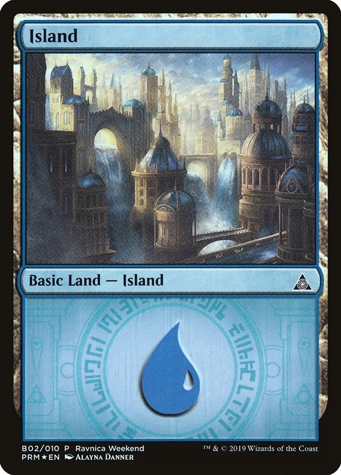 Island - Azorius (B02) (2) (LARP)