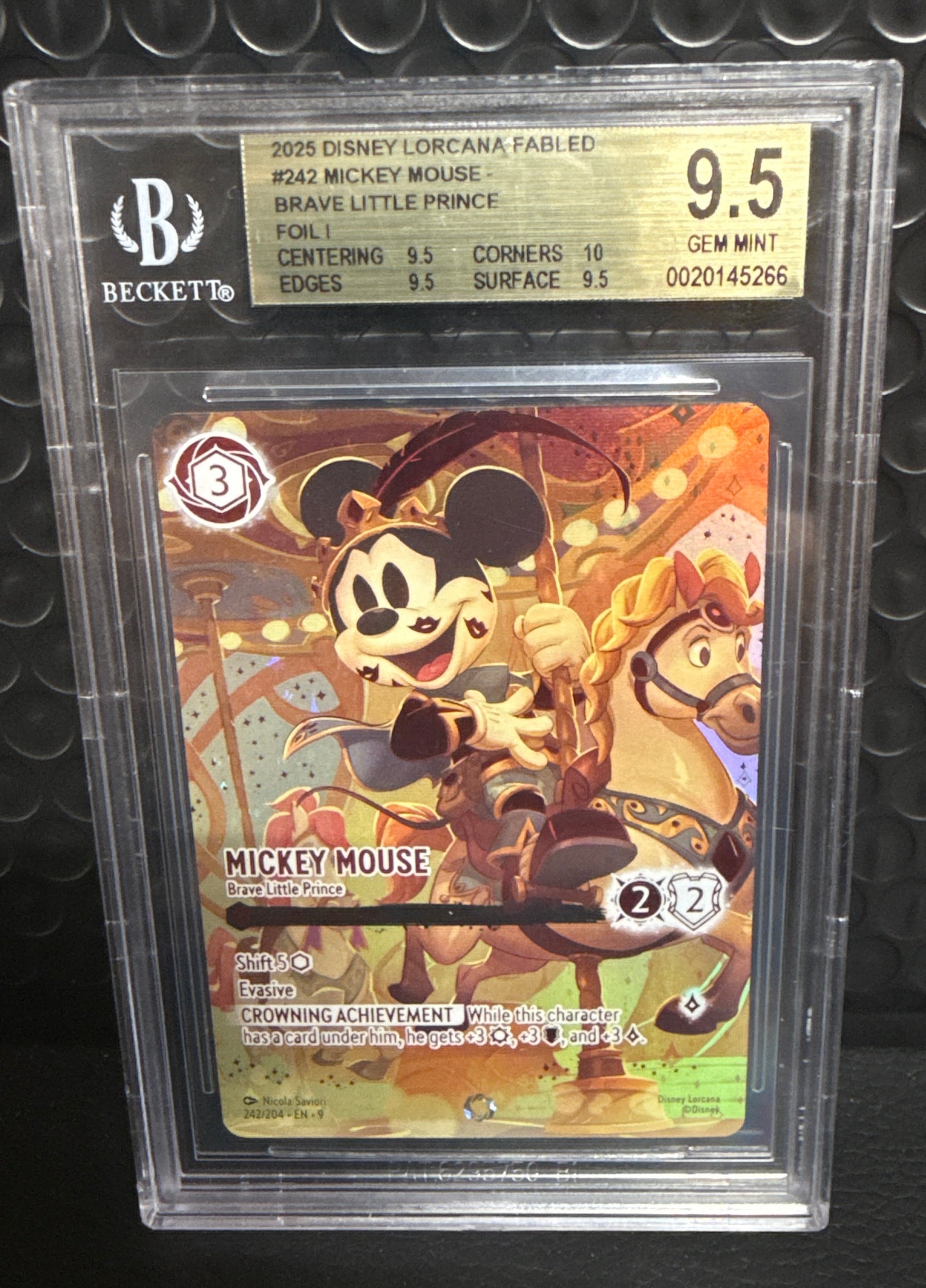 Mickey Mouse #242 Iconic 2025 Lorcana BGS 9.5