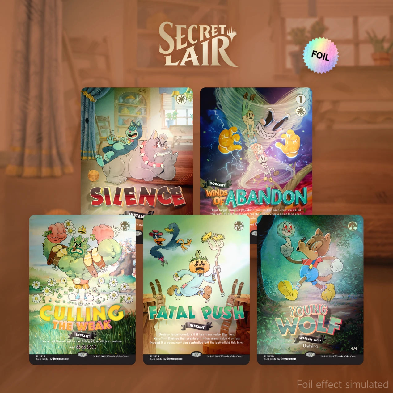 Secret Lair Drop: Our Boss is on Vacation Superdrop: Twisted Toons - Rainbow Foil Edition