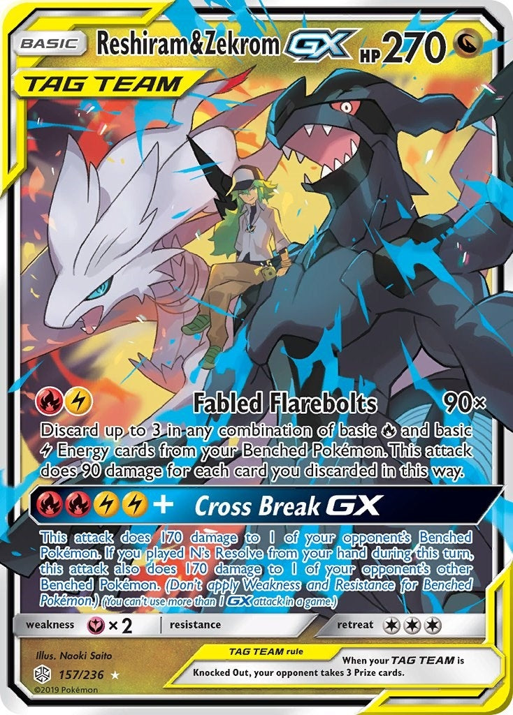 Reshiram & Zekrom GX (157/236) (SM12)