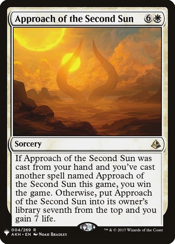 Image for Approach of the Second Sun (AKH) (4) (LIST) - Magic: The Gathering