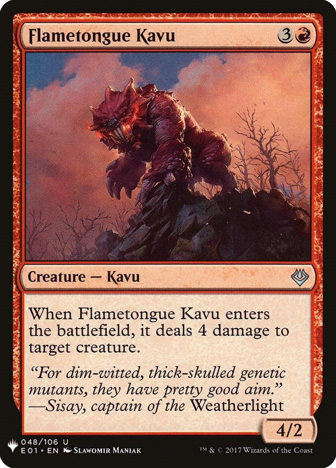 Flametongue Kavu (EO1) (48) (LIST)