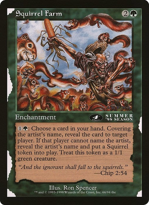 Image for Squirrel Farm (4th Place) (Arena League) (66) (OVER) - Magic: The Gathering