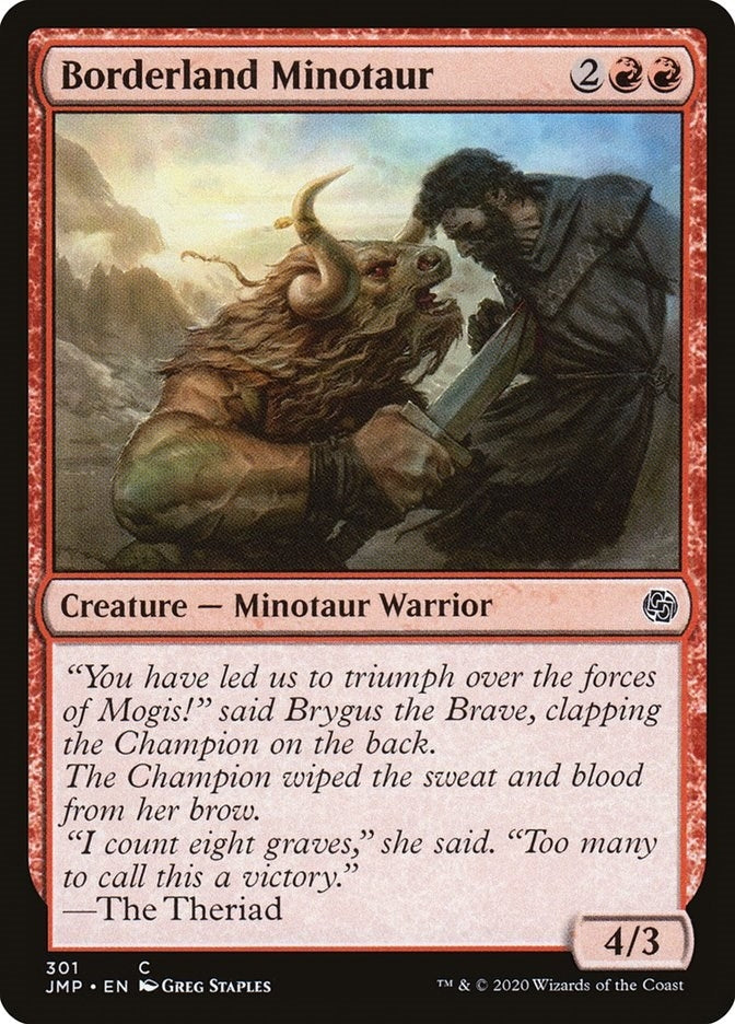 Image for Borderland Minotaur (301) (JMP) - Magic: The Gathering