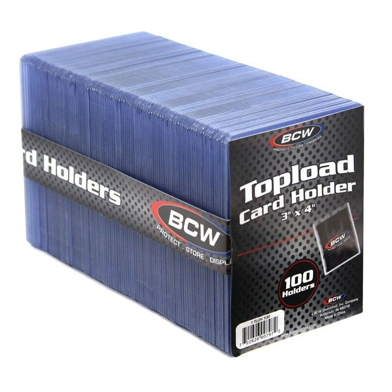 3" x 4" Topload Card Holder - Standard (100-Count) - BCW Toploaders (BCWTL)