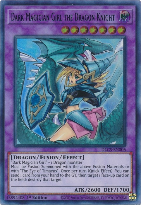 Dark Magician Girl the Dragon Knight (Alternate Art) (Green) (DLCS-EN006) (DLCS)