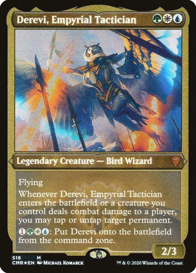 Derevi, Empyrial Tactician (Foil Etched) (518) (CMR)