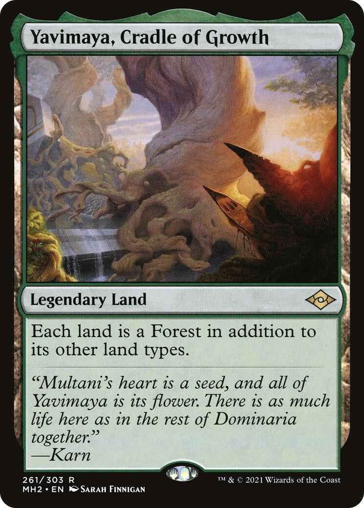 Sp Magic: The Gathering - Yavimaya, Cradle of Growth (261) (MH2)