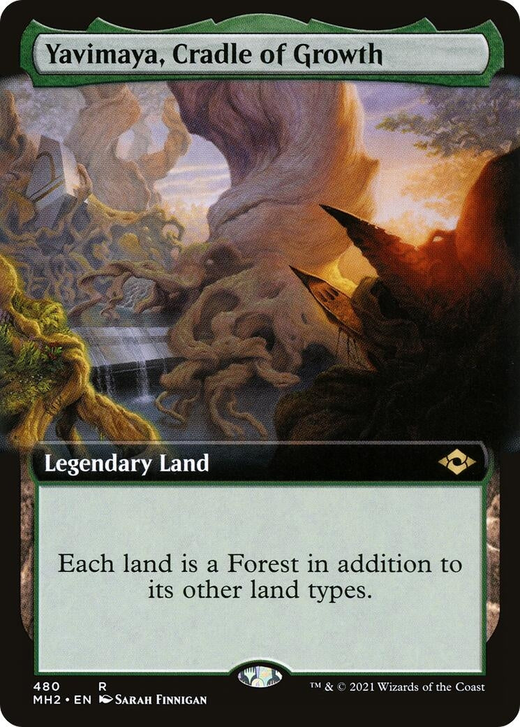 Yavimaya, Cradle of Growth (Extended Art) (480) (MH2)