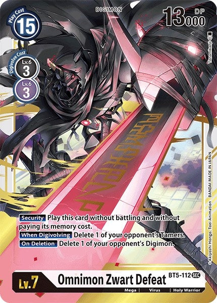Omnimon Zwart Defeat (BT5-112 SEC) (BT-05)