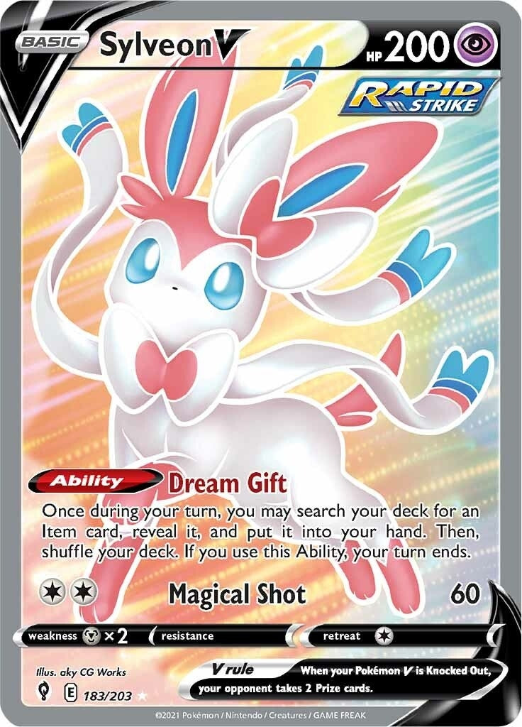 Sylveon V (Full Art) (183/203) (SWSH07)