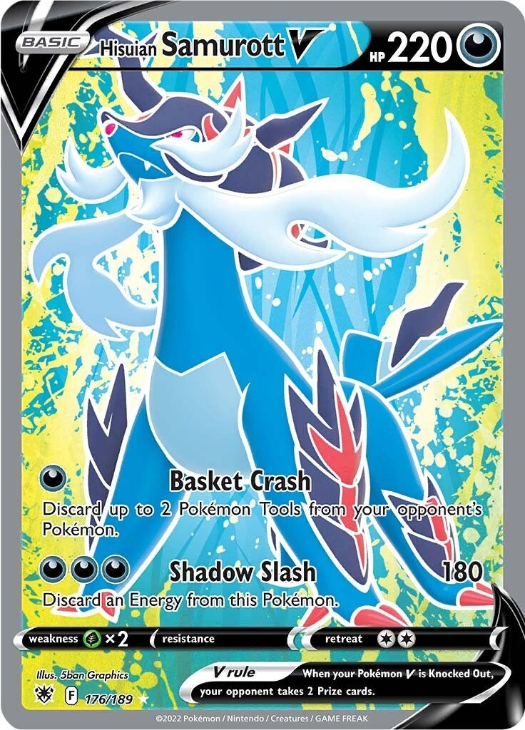 Hisuian Samurott V (Full Art) (176/189) (SWSH10)