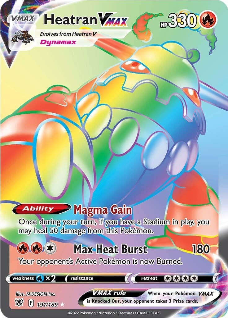 Heatran VMAX (Secret) (191/189) (SWSH10)