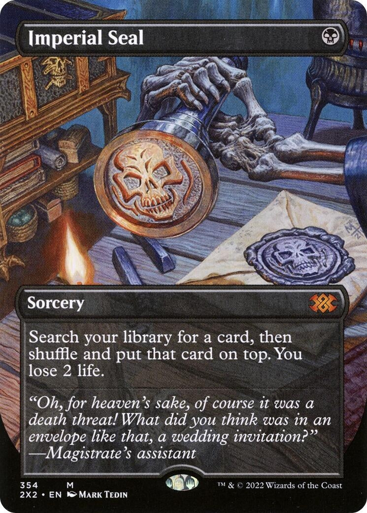 Japanese Magic: The Gathering - Imperial Seal (Borderless) (354) (2X2)