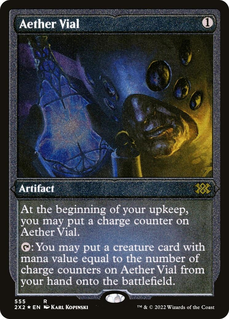 Aether Vial (Foil Etched) (555) (2X2)