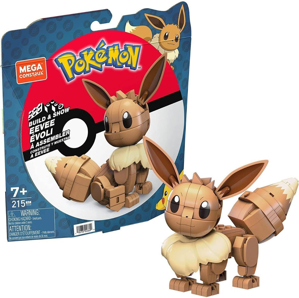 Mattel MEGA Pokémon Build & Show Eevee Building Set - 215pcs
