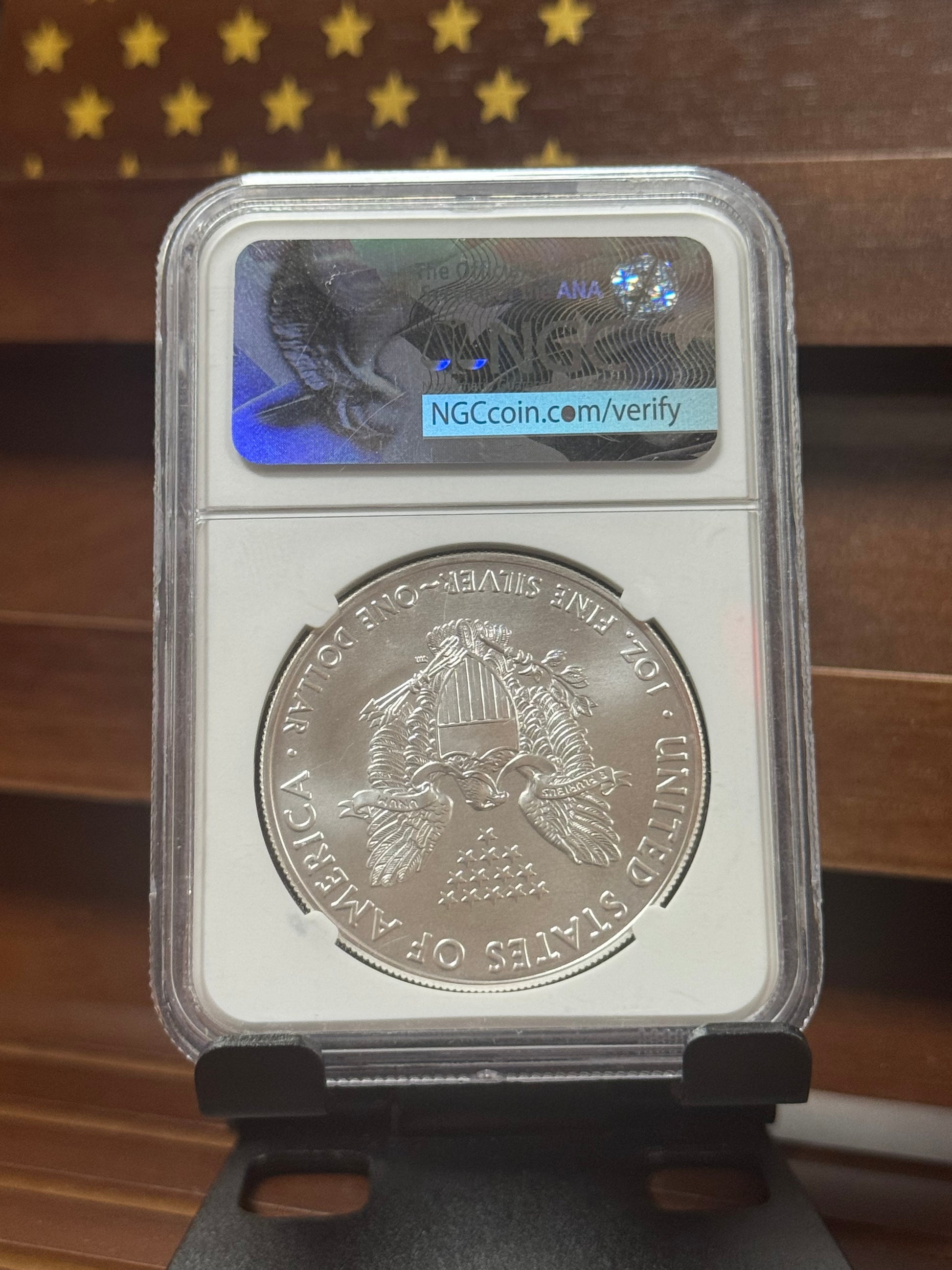 NGC MS70 Silver Eagle – First Day of Issue – Signed by John M. Mercanti (2017)