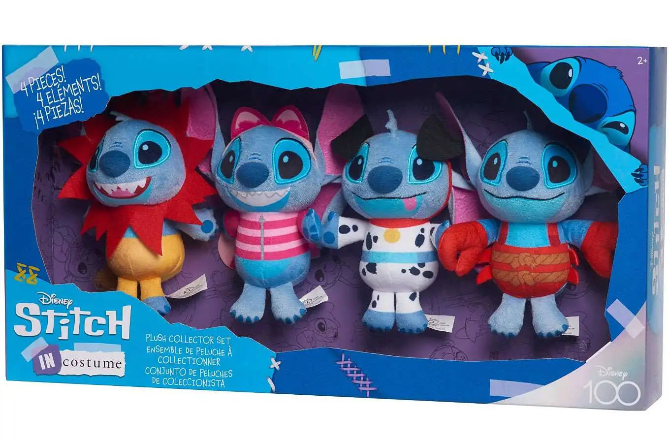 Disney Lilo & Stitch 100 Stitch In Costume 8.5-Inch Plush 4-Pack Collector Set