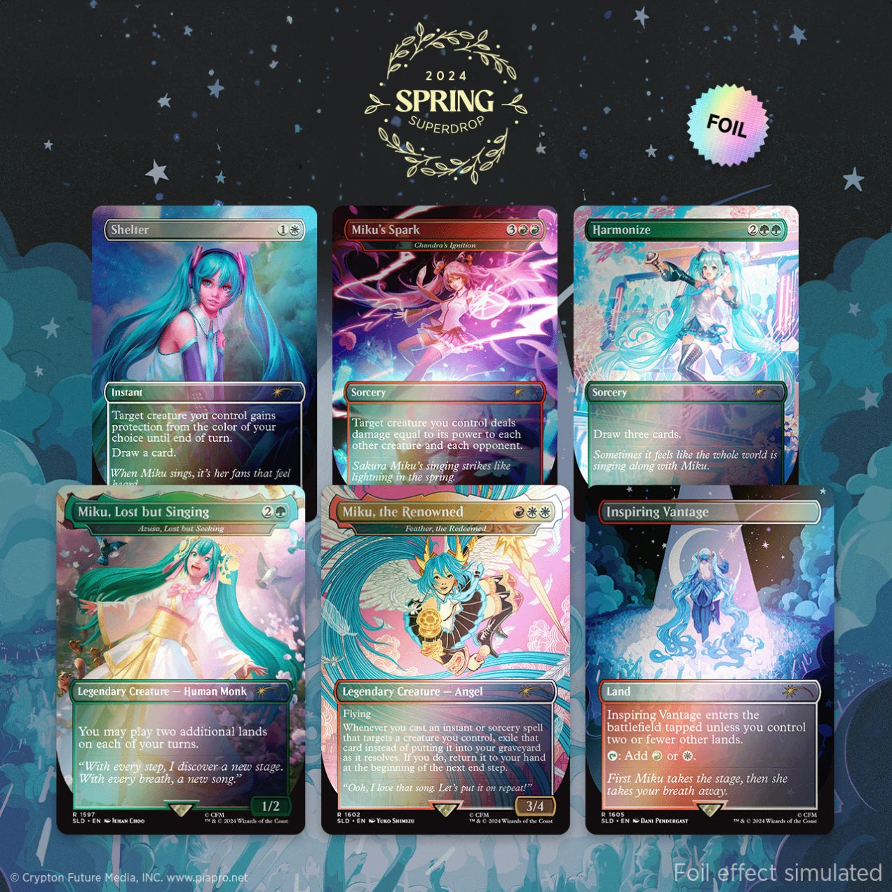 Secret Lair Drop: Secret Lair x Hatsune Miku: Electric Entourage EN - Rainbow Foil Edition