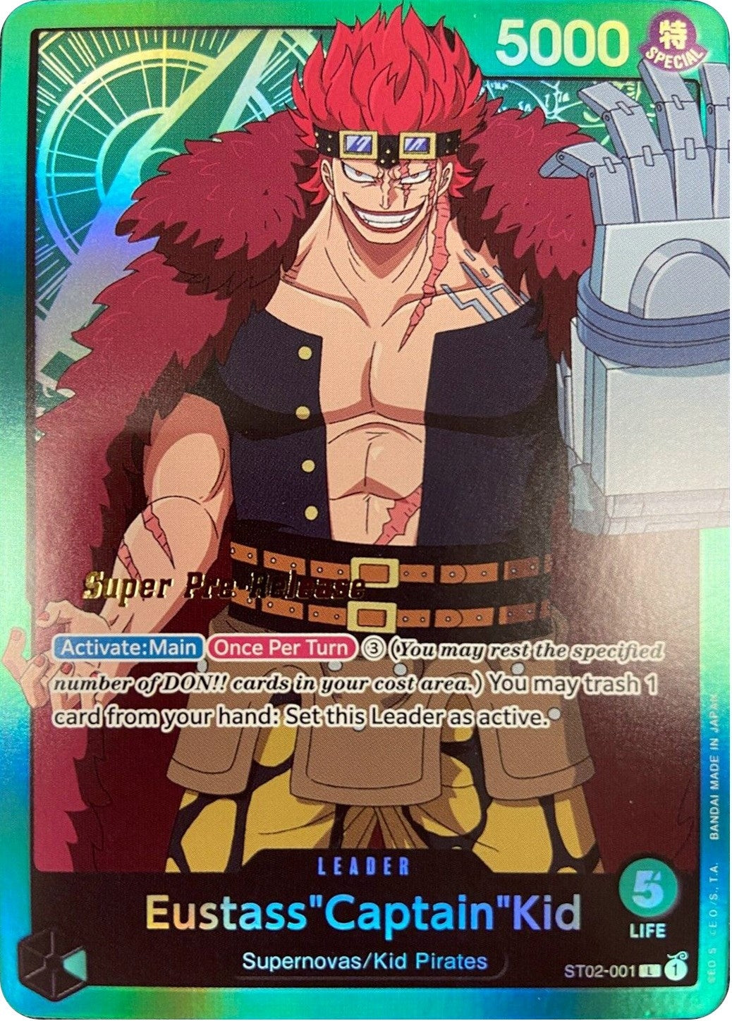 Eustass"Captain"Kid (001) (ST02-001) (ST-02 PRE)