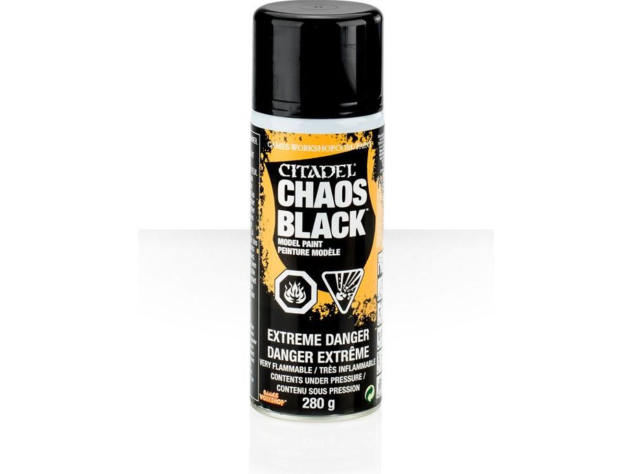 Games Workshop Citadel Colour - Chaos Black - Paint Spray - 62-02