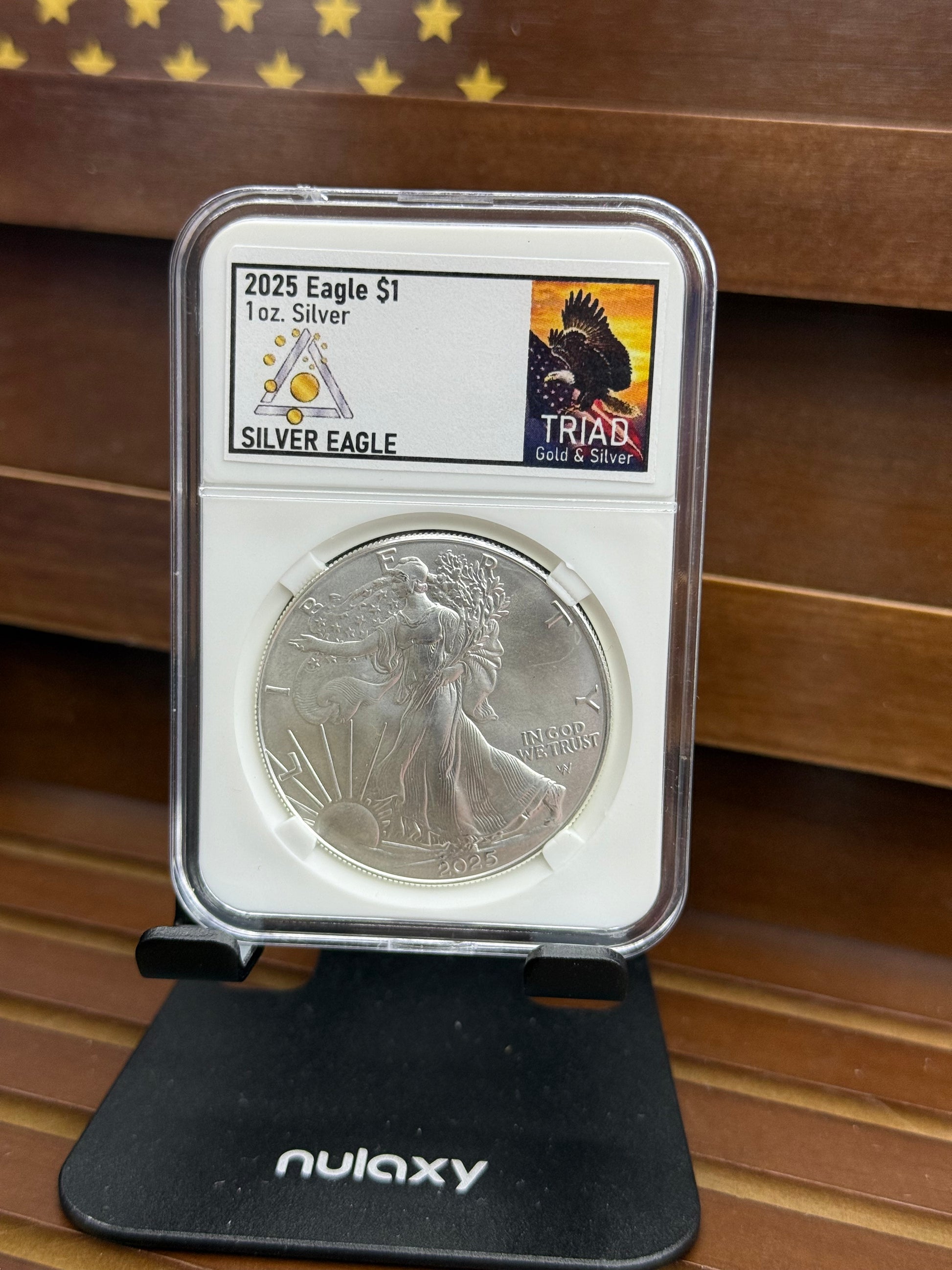 2025 American Silver Eagle – 1 oz .999 Fine Silver – TGS Slab