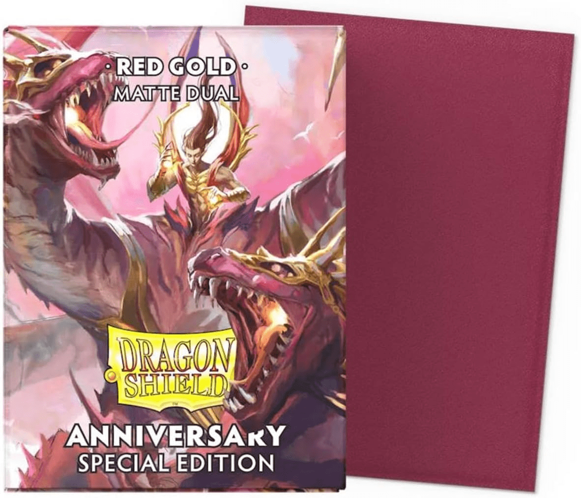 Dragon Shield Micas Pomegranate & Gold - Matte Dual Sleeves