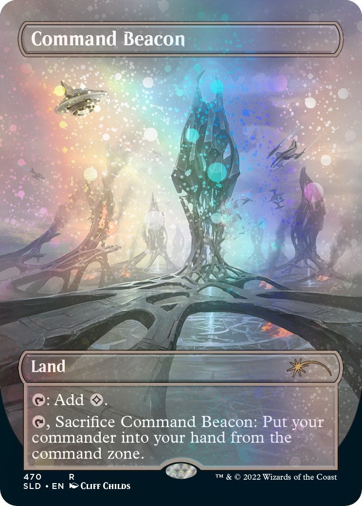 Command Beacon (Borderless) (Galaxy Foil) (470) (SLD)