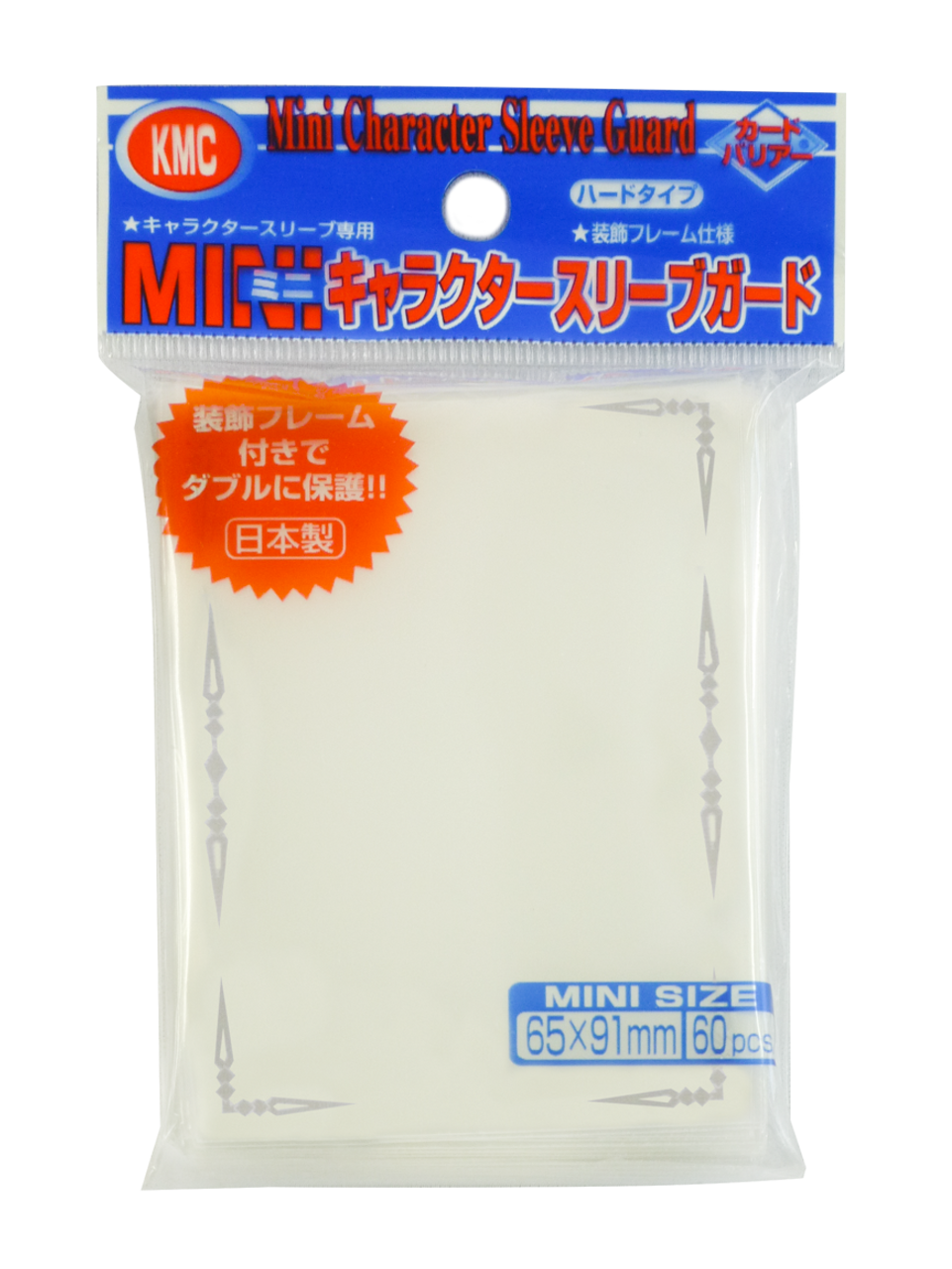 KMC Card Barrier Character Sleeve Guard Hard Type w/ Frame Design 60pcs
