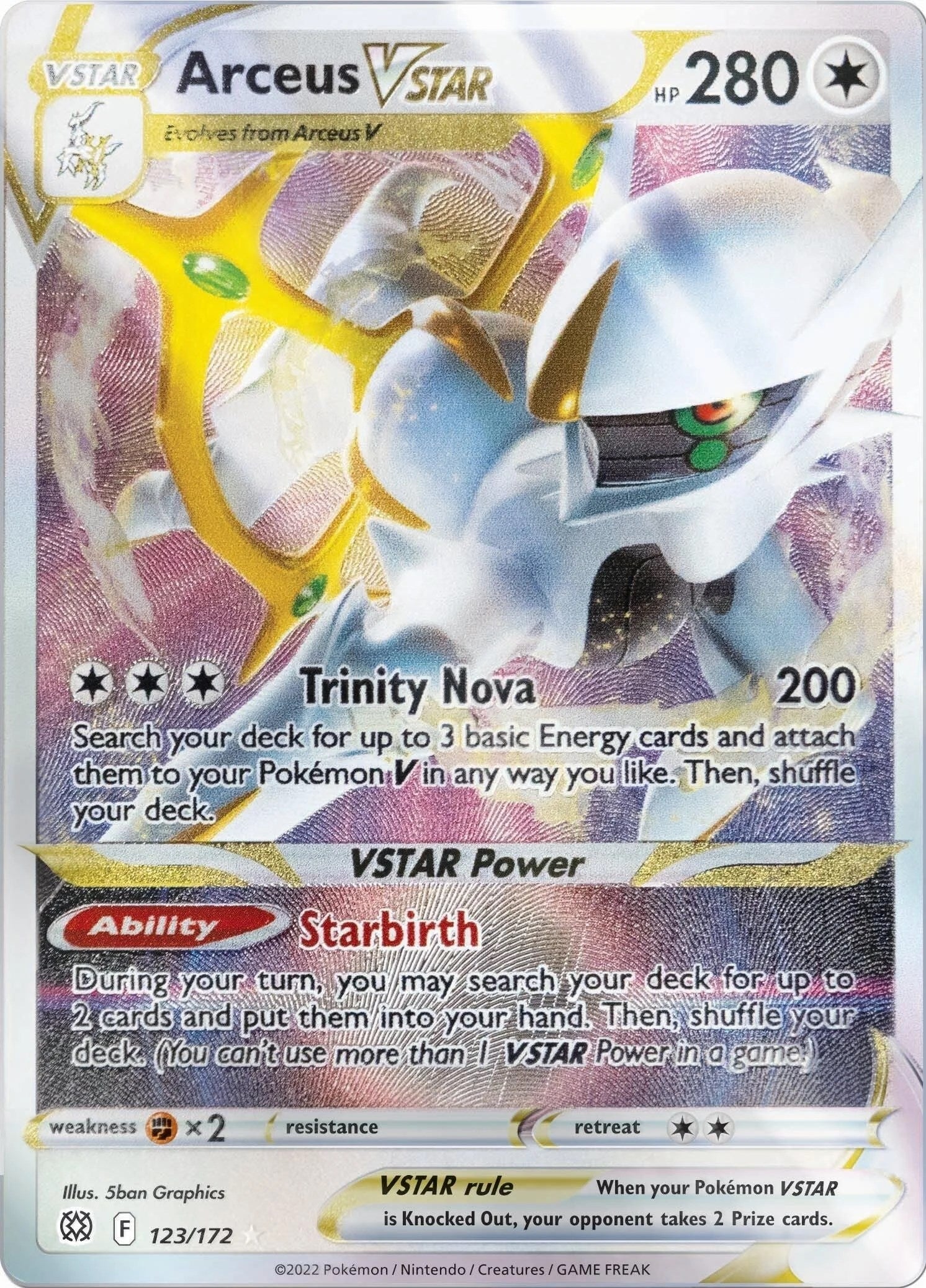 Arceus VSTAR - 123/172 (Metal Card) (123/172) (MCAP)