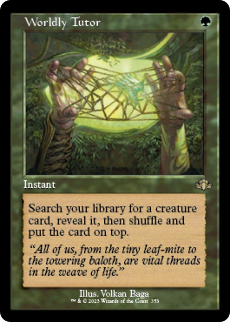 Worldly Tutor (Retro Frame) (353) (DMR)
