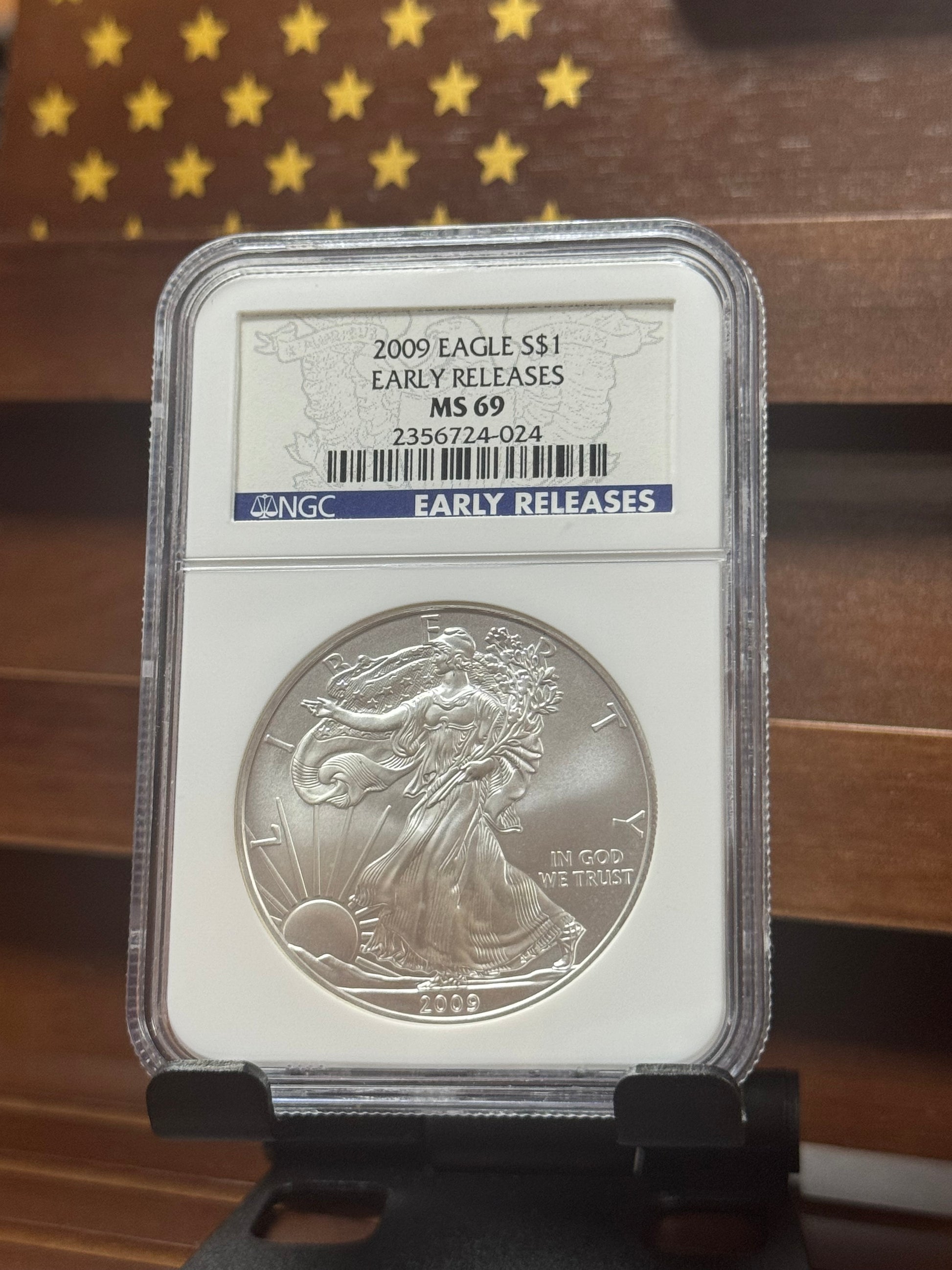 2009 Silver Eagle – NGC MS69 (Early Releases)