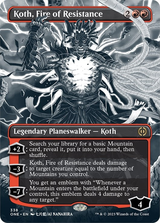 Koth, Fire of Resistance (Borderless) (338) (ONE)