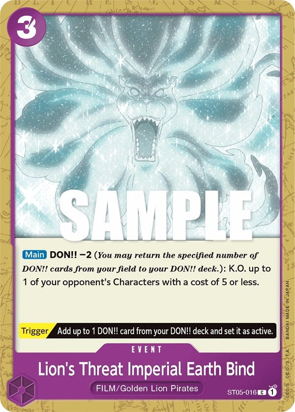 Lion's Threat Imperial Earth Bind (ST05-016) (ST-05)