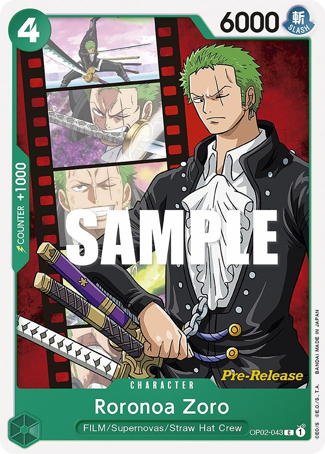 Roronoa Zoro (OP02-043) (OP02 PRE)