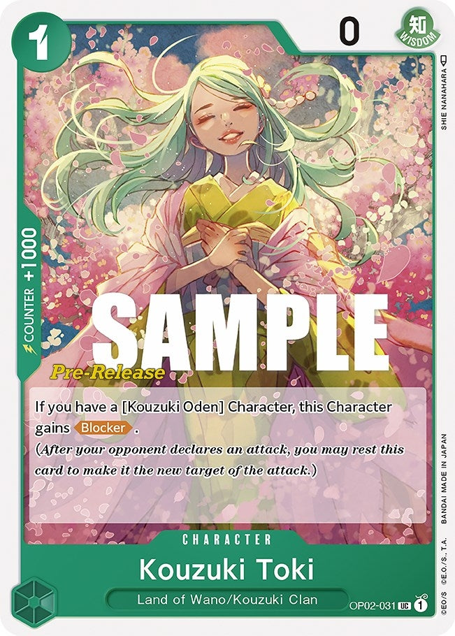 Image for Kouzuki Toki (OP02-031) (OP02 PRE) - One Piece Card Game