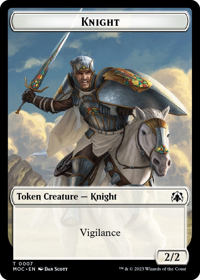 Image for Knight (0007) // Spirit (0014) Double-Sided Token (7 // 14) (MOC) - Magic: The Gathering