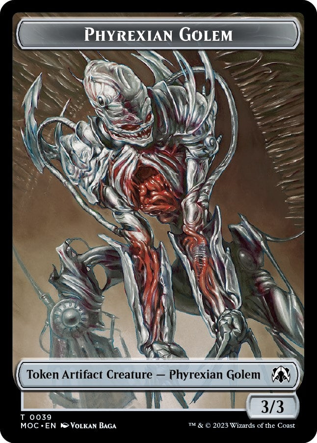 Phyrexian Golem // Construct Double-Sided Token (39 // 34) (MOC)