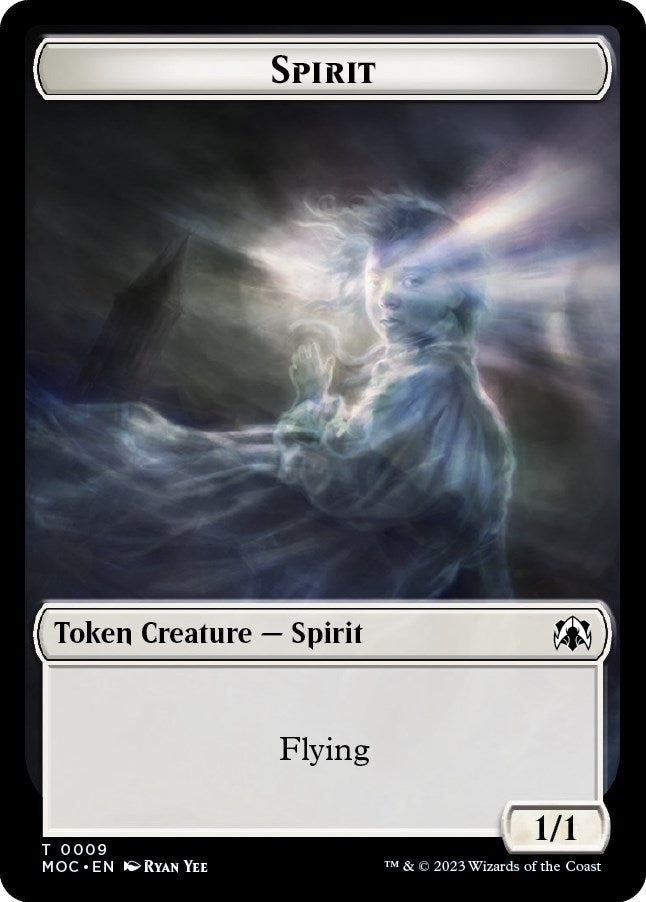 Image for Spirit (0009) // Spirit (0013) Double-Sided Token (9 // 13) (MOC) - Magic: The Gathering