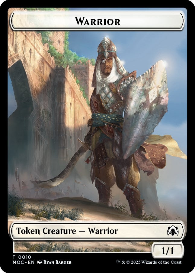 Warrior // Emblem - Elspeth, Sun's Champion Double-Sided Token (10 // 43) (MOC)