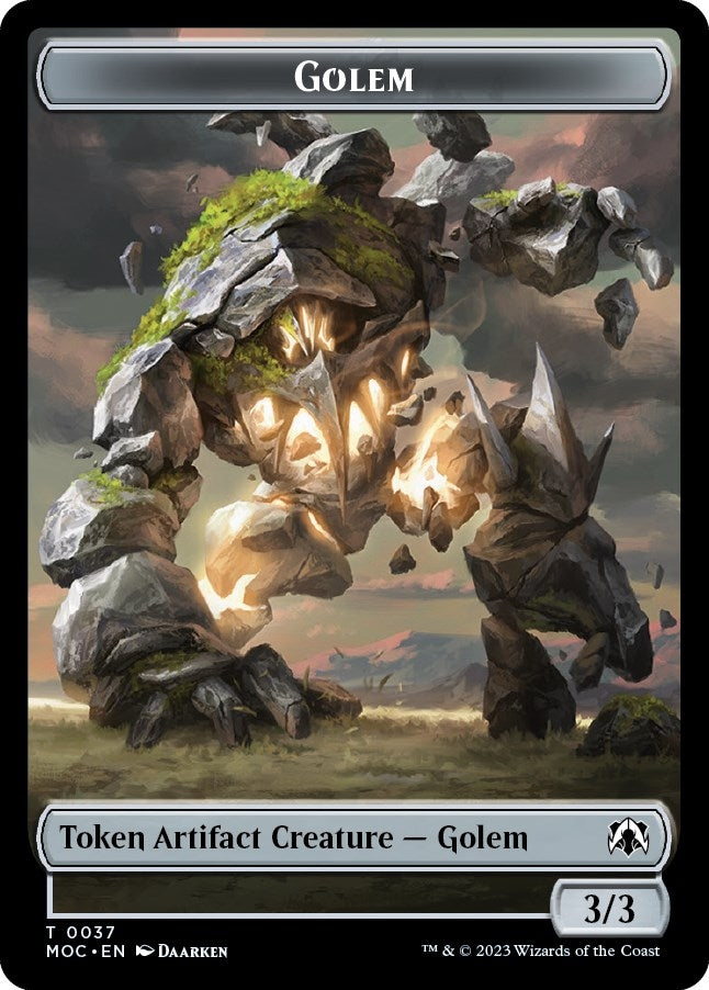 Golem // Blood Double-Sided Token (37 // 32) (MOC)