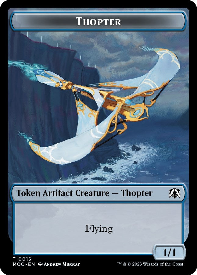 Image for Thopter // Gold Double-Sided Token (16 // 36) (MOC) - Magic: The Gathering