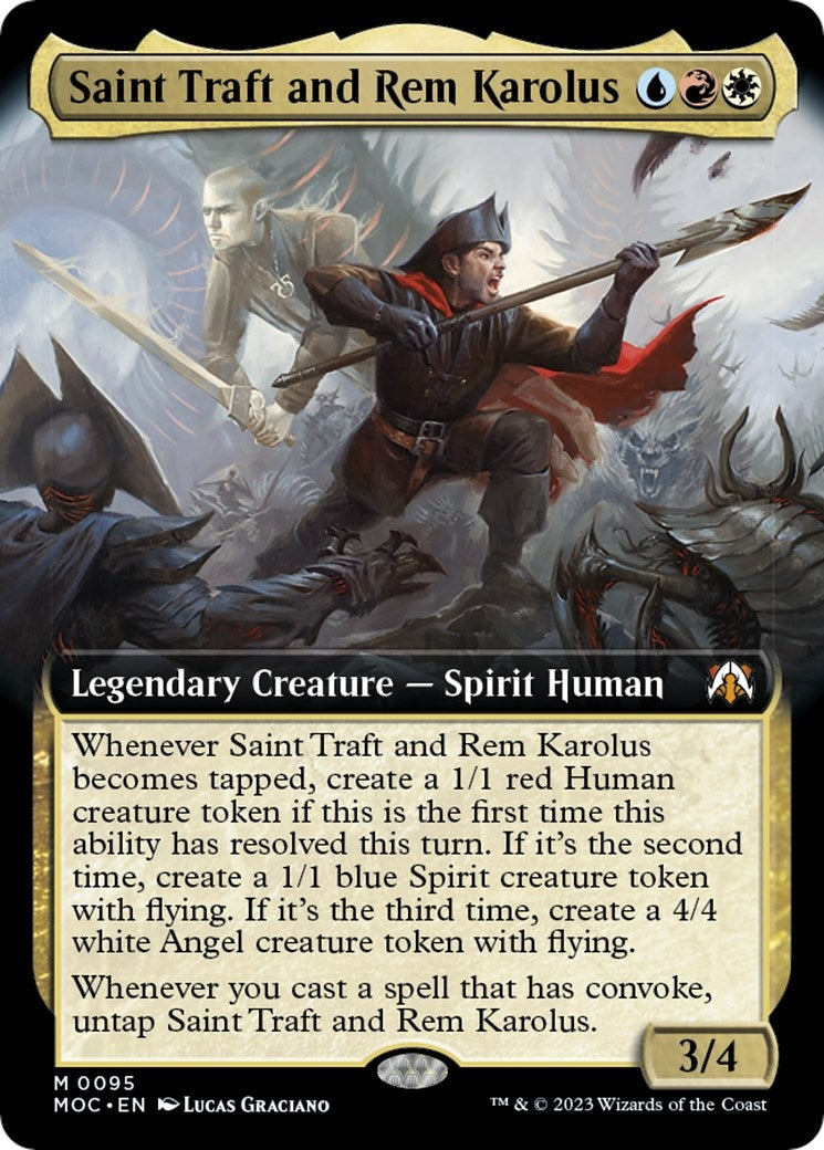 Image for Saint Traft and Rem Karolus (Extended Art) (95) (MOC) - Magic: The Gathering